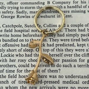 Beauty and the Beast Rose Keychain